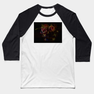 Black Panther Art - Flower Bouquet with Glowing Edges 8 Baseball T-Shirt